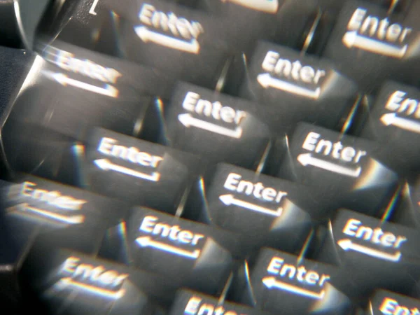 Multiple Enter Computer Keyboard Buttons — Stock Photo, Image