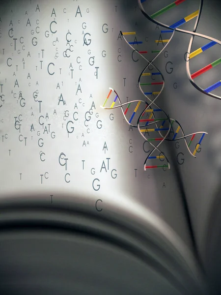 Bright Background Dna Book Space Your Text — Stock Photo, Image