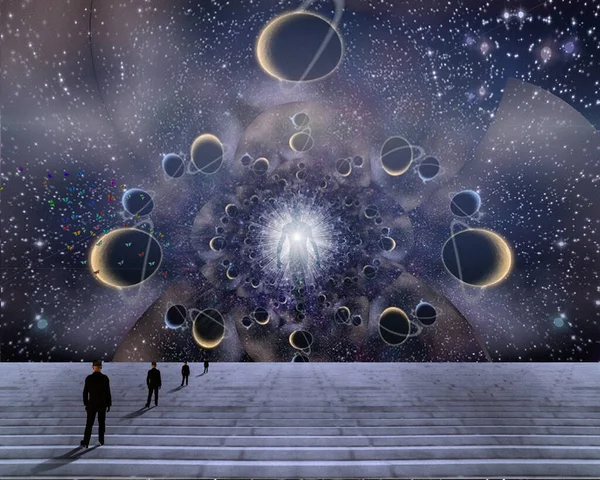 Soul Emerging Space Rendering — Stock Photo, Image