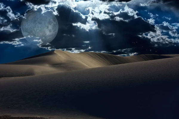 View Beautiful Desert Cloudy Sky — Stock fotografie