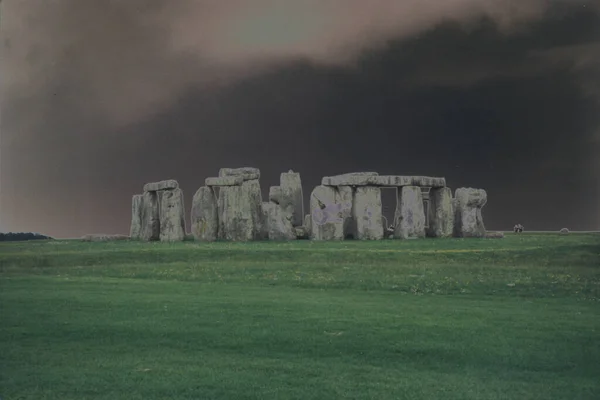 Starożytny Kamienny Ruiny Cmentarza Koncepcja Zjednoczonego Królestwa — Zdjęcie stockowe