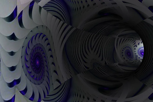 抽象装饰隧道 3D渲染 — 图库照片