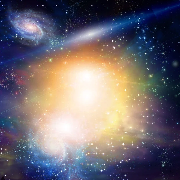 Hermosa Galaxia Espacio Profundo Fondo Abstracto Con Espacio Para Texto — Foto de Stock