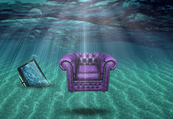 Blue Sofa Room — Stock Photo, Image