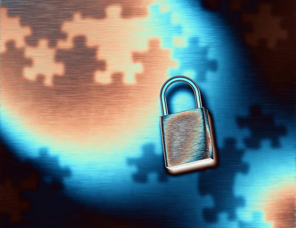 Padlock Shape Security — Stockfoto