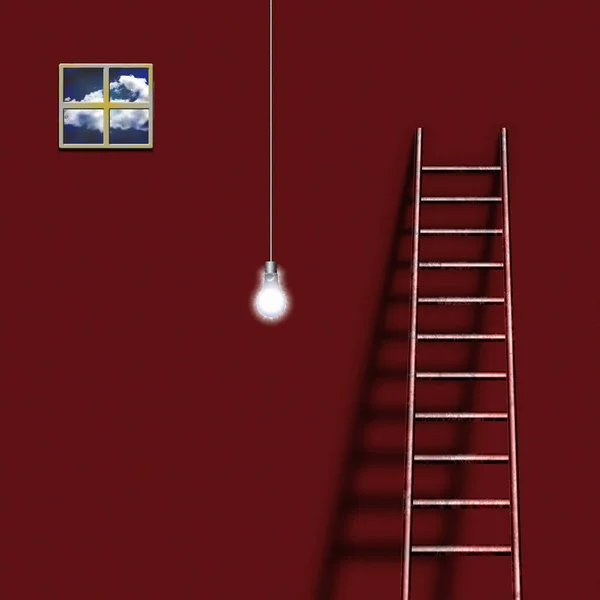 Ladder Wall Concept Background — Stock Photo, Image