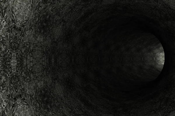 Túnel Cinza Abstrato Renderização — Fotografia de Stock