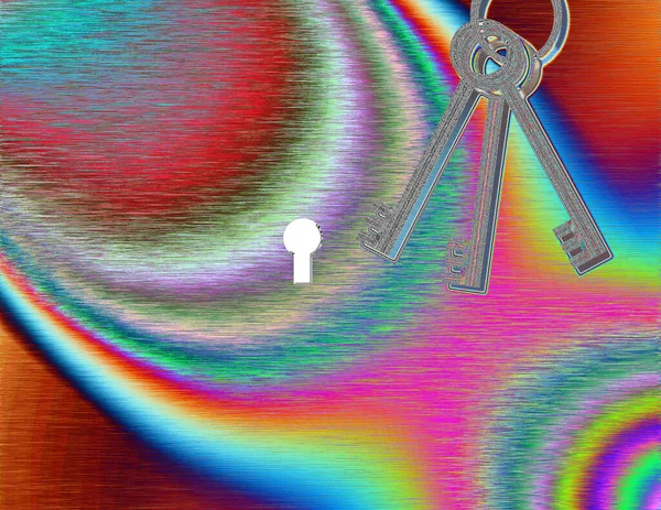 Anahtarlar Anahtar Deliği Oluşturma — Stok fotoğraf