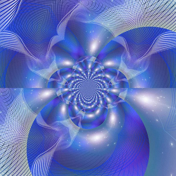 Beautiful Design Blue Colored Pattern Fractal Illustration Abstract Background — 图库照片