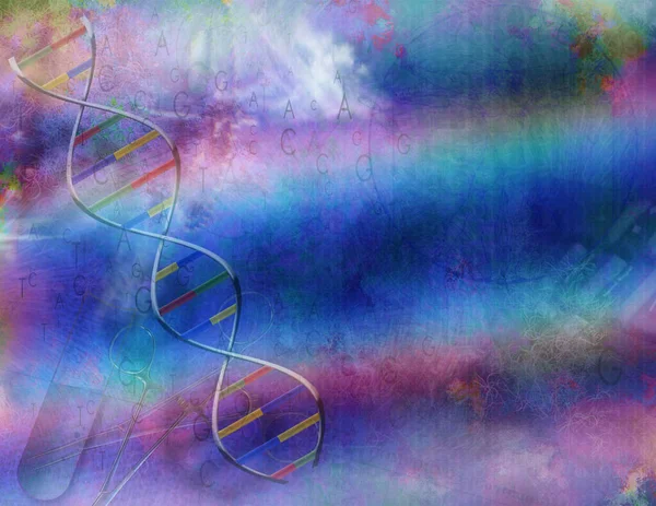 Dna Abstract Colorful Background View — 图库照片