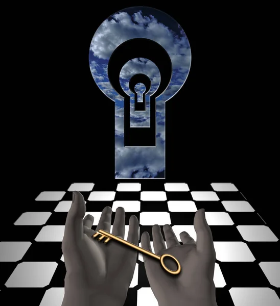 Conceptual Illustration Hands Lock Humanity Rule World Concept — Stockfoto