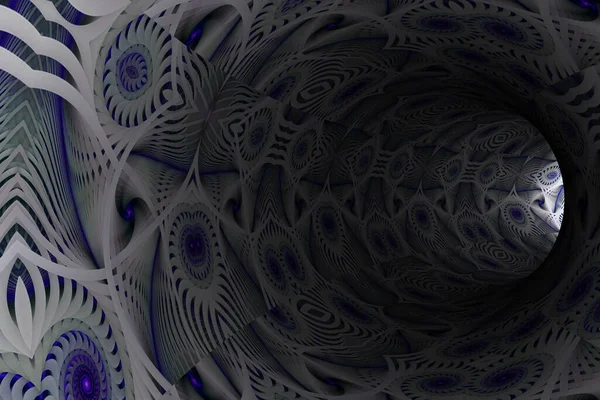 Abstract Ornament Tunnel Rendering — Stock Photo, Image