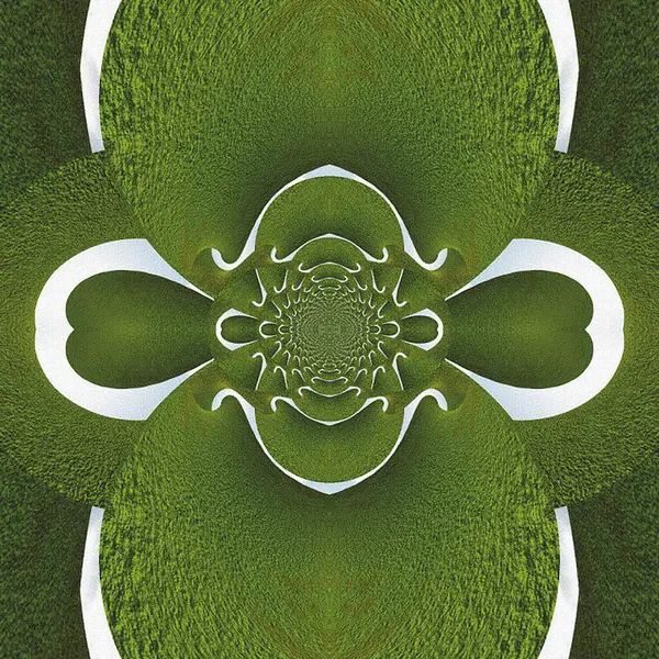 Abstrakte Grün Strukturierte Hintergrund Mit Weißen Elementen — Stockfoto