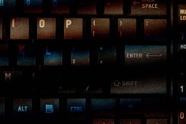 用键裁剪计算机键盘 — 图库照片