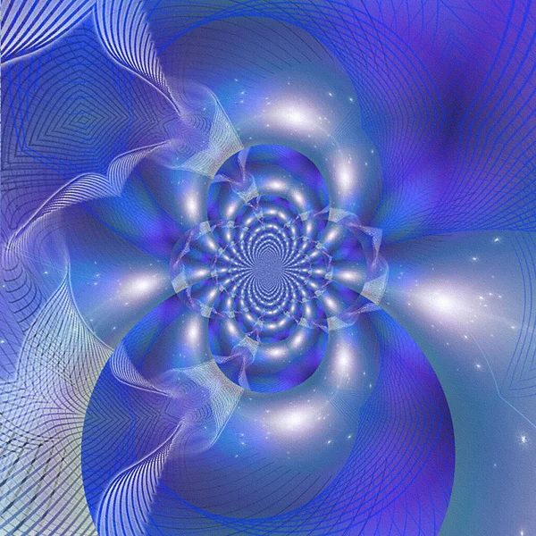 Beautiful Design Blue Colored Pattern Fractal Illustration Abstract Background — 图库照片