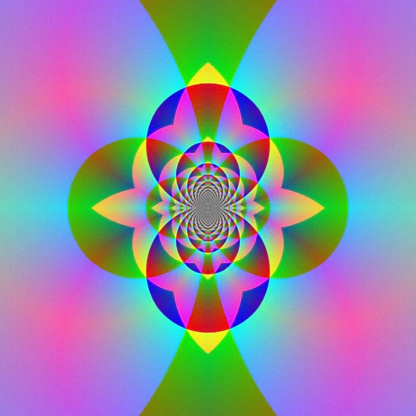 Fantasy Colorful Fractal Pattern Beautiful Kaleidoscope Illustration — Zdjęcie stockowe