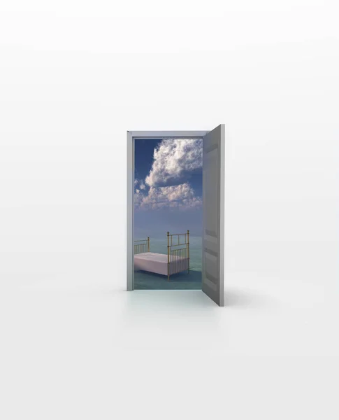 Open Door Sky Concept Illustration Background — Stock Photo, Image