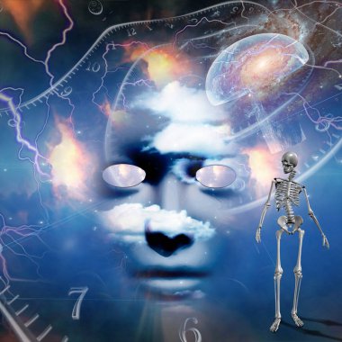 Kavramsal Modern Fütürist Soyut Renk Arkaplanı