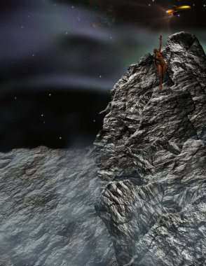 Modern soyut renk sürrealistik illüstrasyon