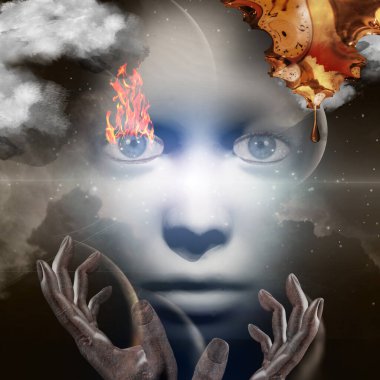 Siyah gökkuşaklı maske