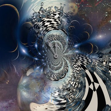 Soyut fraktal arkaplan. 3d illüstrasyon.