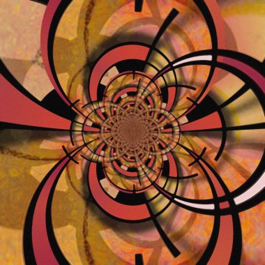 Fraktal arka plan 3d render illüstrasyon soyut.