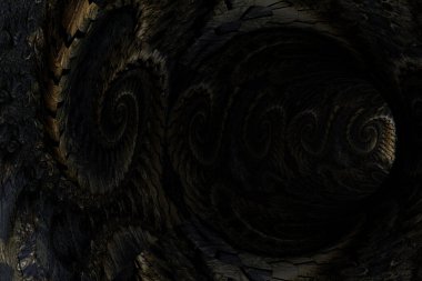 Soyut fraktal tünel. 3d oluşturma.