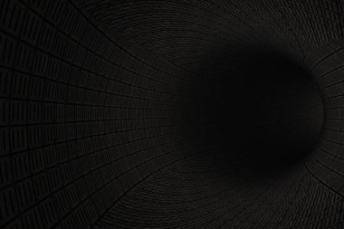 Soyut metalik tünel. 3d oluşturma.