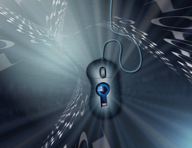 İnternet güvenliği ve gözetim. 3d oluşturma.