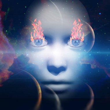 Siyah gökkuşaklı maske