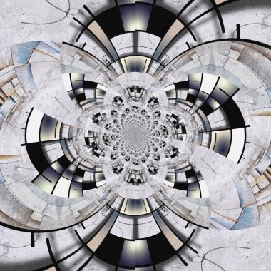 Sarmal tabanın soyut tasarımı, dijital sanat, fütüristik illüstrasyon 