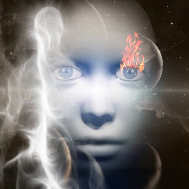 Siyah gökkuşaklı maske