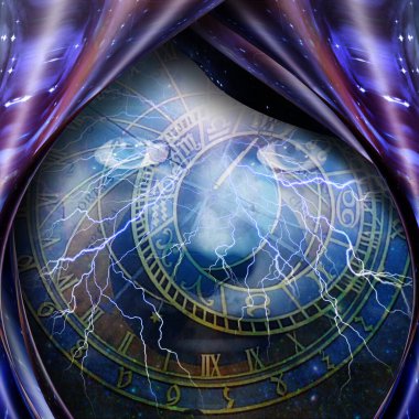 Saat ve vitesli soyut arkaplan