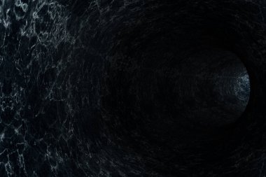 Soyut karanlık tünel. 3d oluşturma.