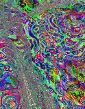 Soyut dijital dalgalar. Modern sanat.