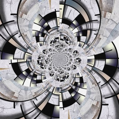 Sarmal tabanın soyut tasarımı, dijital sanat, fütüristik illüstrasyon 