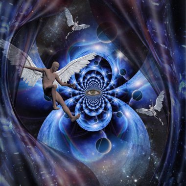 gerçek üstü çizim. güzel yaratıcı arkaplan.