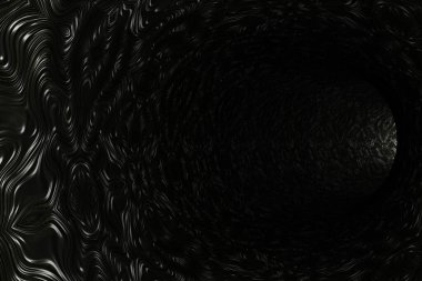 Soyut metalik tünel. 3d oluşturma.