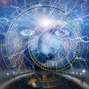 Saat ve vitesli soyut arkaplan