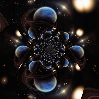 Yaratıcı tasarımın için soyut renkli fraktal arkaplan