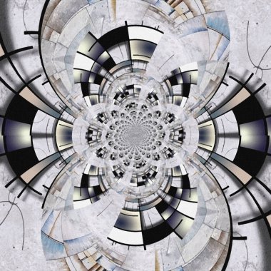 Radyal şekillerin soyut fraktal arkaplanı