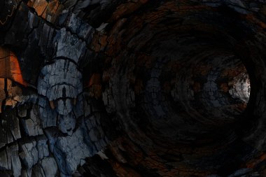 Soyut toprak tünel. 3d oluşturma.