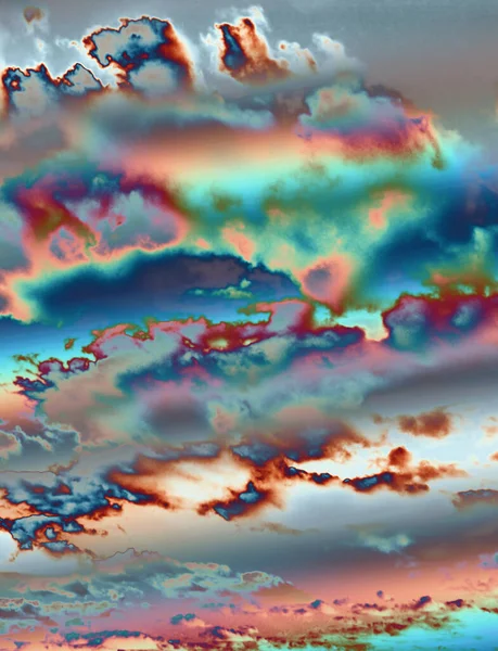 Барвистий Абстрактний Фон Хмарами Небі — стокове фото