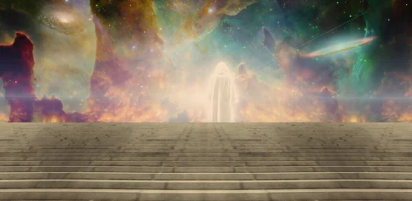 Святий Чоловік Сходах Візуалізація — стокове фото