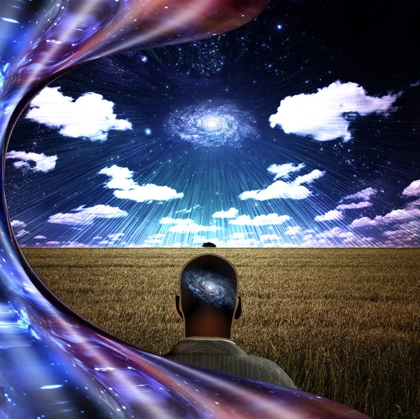 Tarladaki illüstratör.