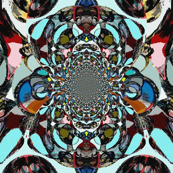 Фантастичний Барвистий Фрактальний Візерунок Красива Ілюстрація Калейдоскопа — стокове фото