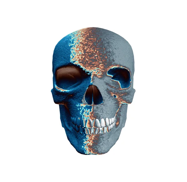 Grungy Illustration Human Skull Background — Foto Stock