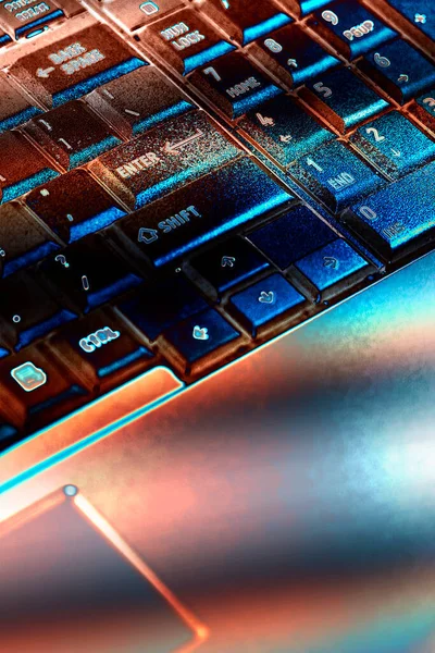Laptop Billentyűzet Touchpaddal — Stock Fotó