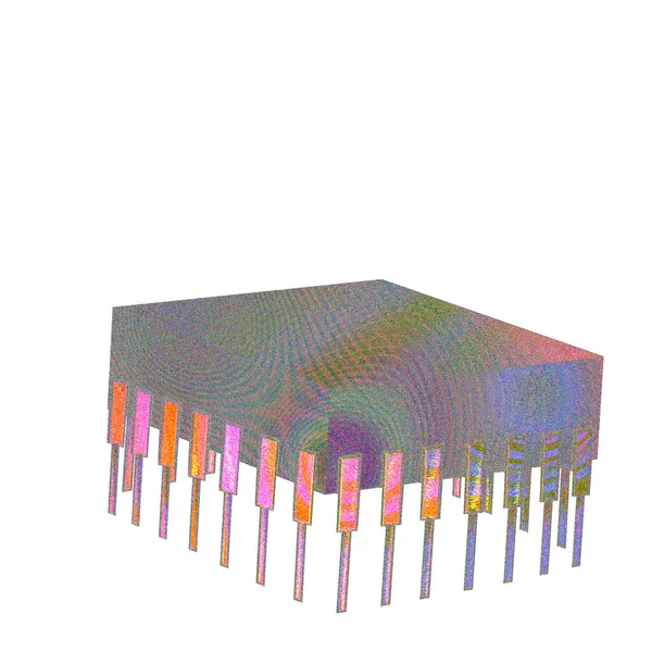 Eine Nahaufnahme Von Mikrochip — Stockfoto