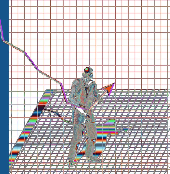 Digitale Composiet Van Een Moderne Zakenman — Stockfoto